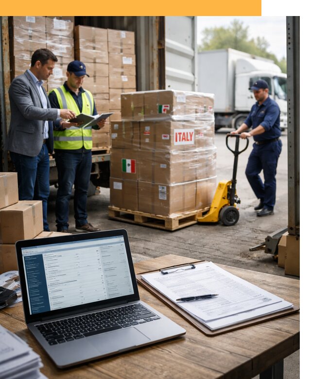 Доставка грузов из Италии: морские и авиаперевозки от 18310